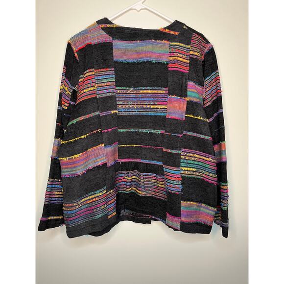 2000s Choices Textured Floral Maximalist Patchwork Tapestry Artsy Jacket 2X - Picture 7 of 7